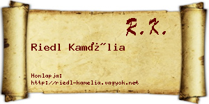 Riedl Kamélia névjegykártya